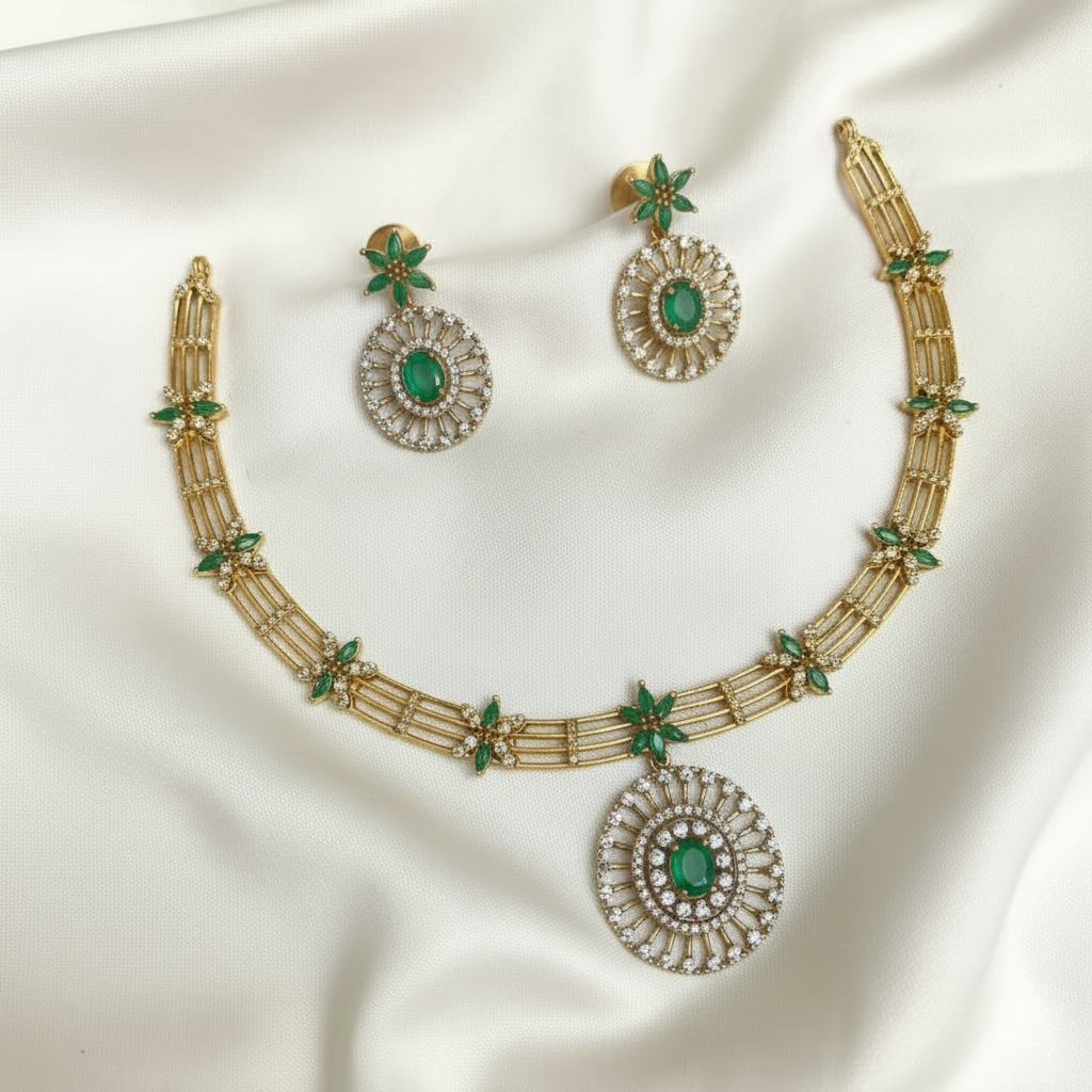 AD Ruby/Emerald Necklace set