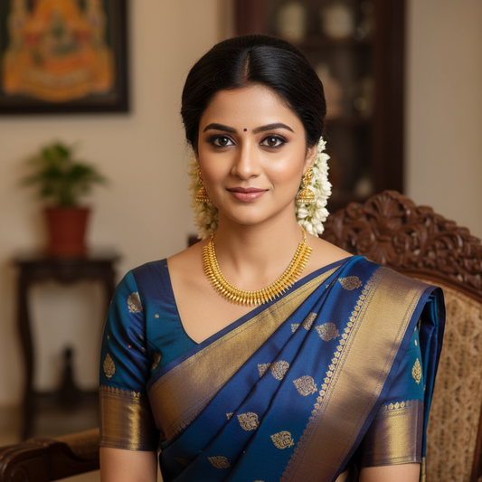 Gold Plated Mulla Muttu Mala(11 inch)