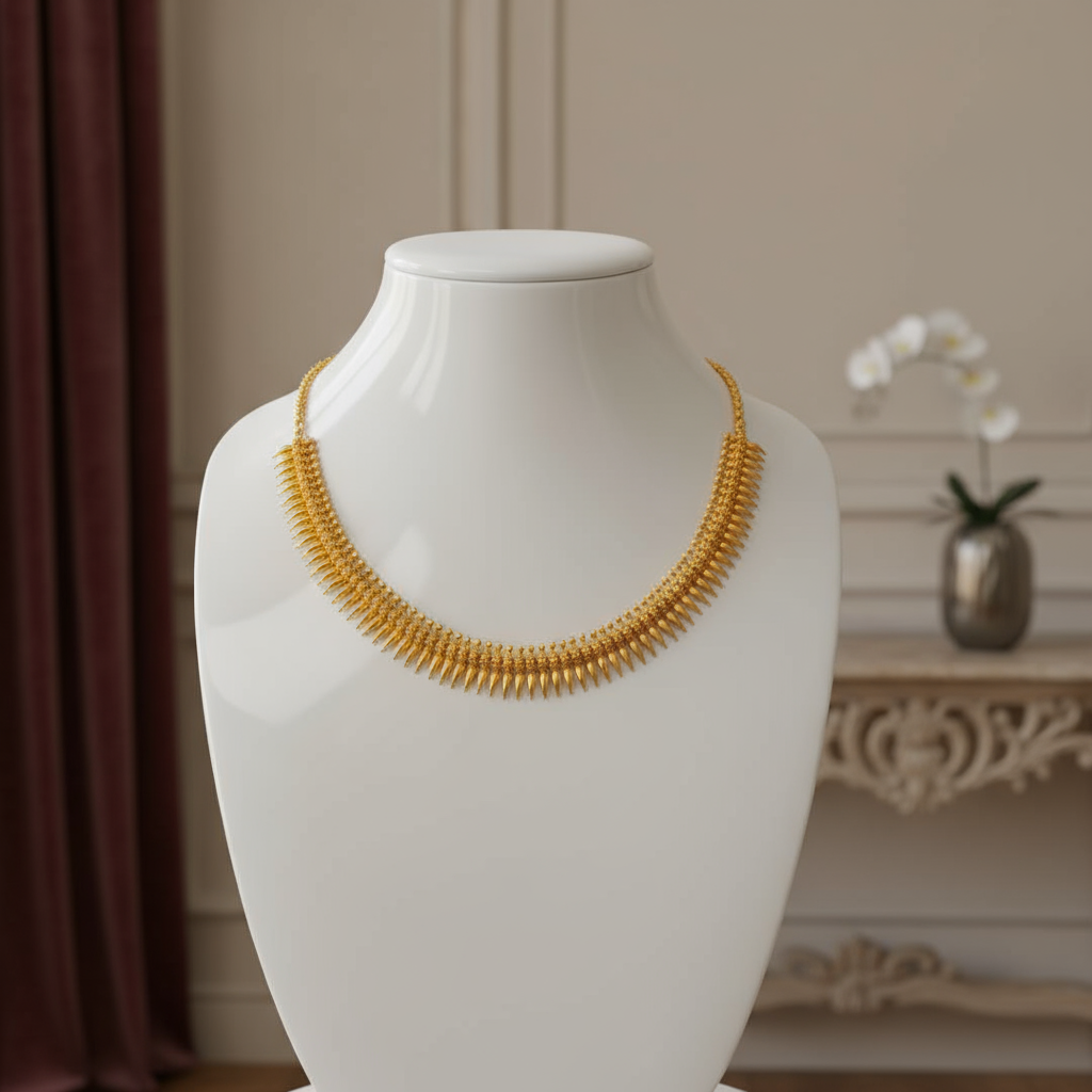 Gold Plated Mulla Muttu Mala(11 inch)