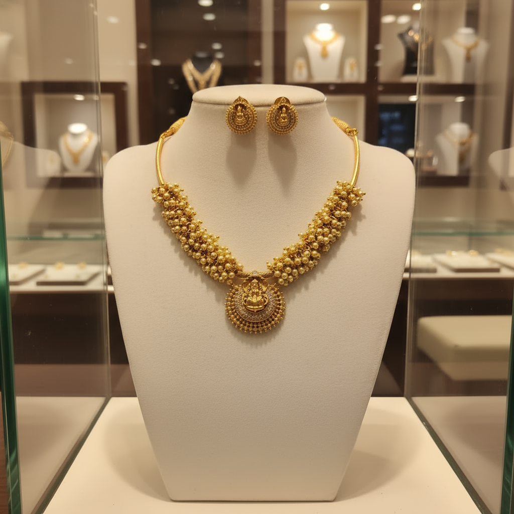 AD and Pearl Necklace set