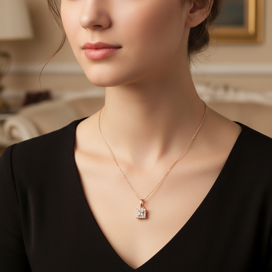 Rose Gold Pendant Necklace