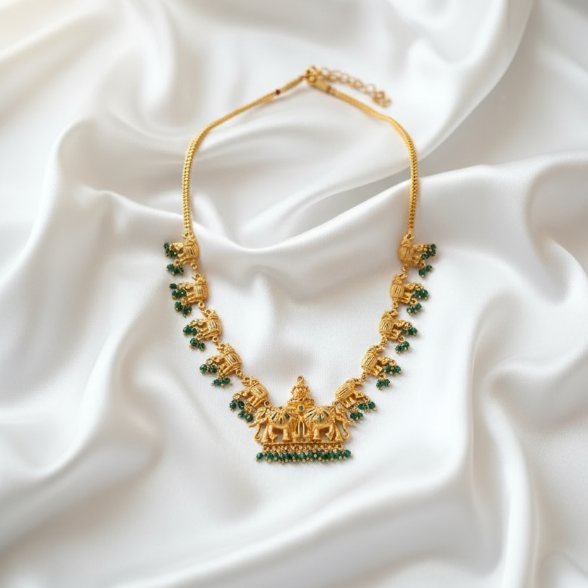 Gold Plated Elephant Necklace
