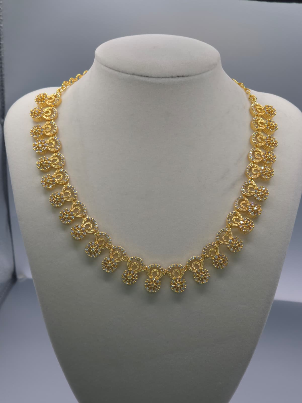 Gold Plated AD Necklace Set
