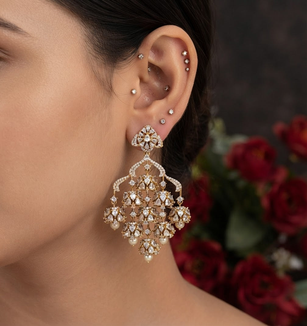 Victorian Tiered Chandelier Earrings