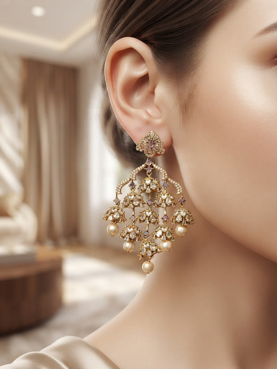 Victorian Tiered Chandelier Earrings