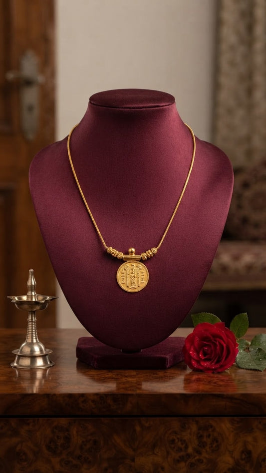 Guruvayoorappan Kasu pendant gold plated mala