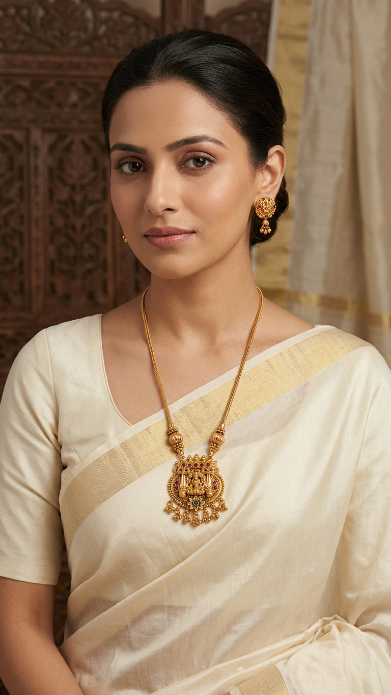Divine Lakshmi Antique Temple Haar Set
