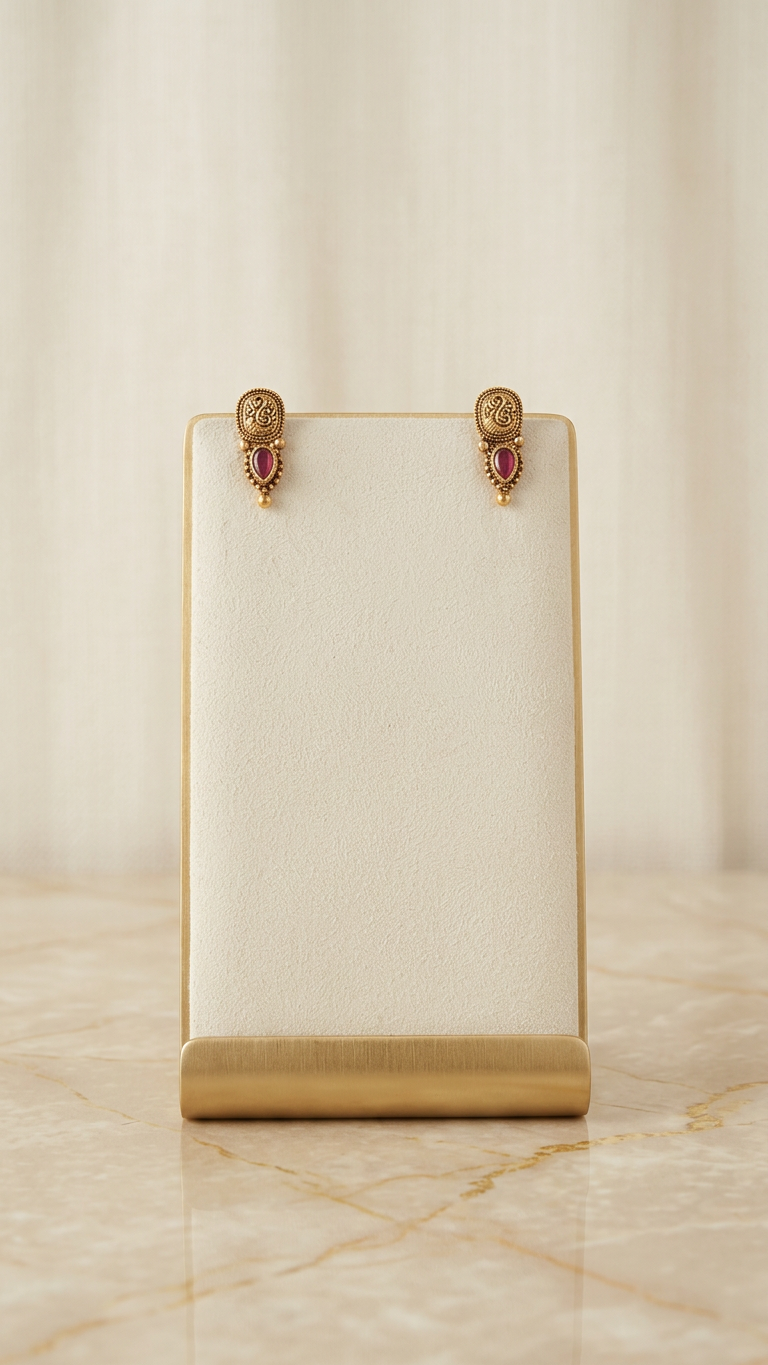 Traditional Antique Gold Medallion & Teardrop Kemp Choker Set