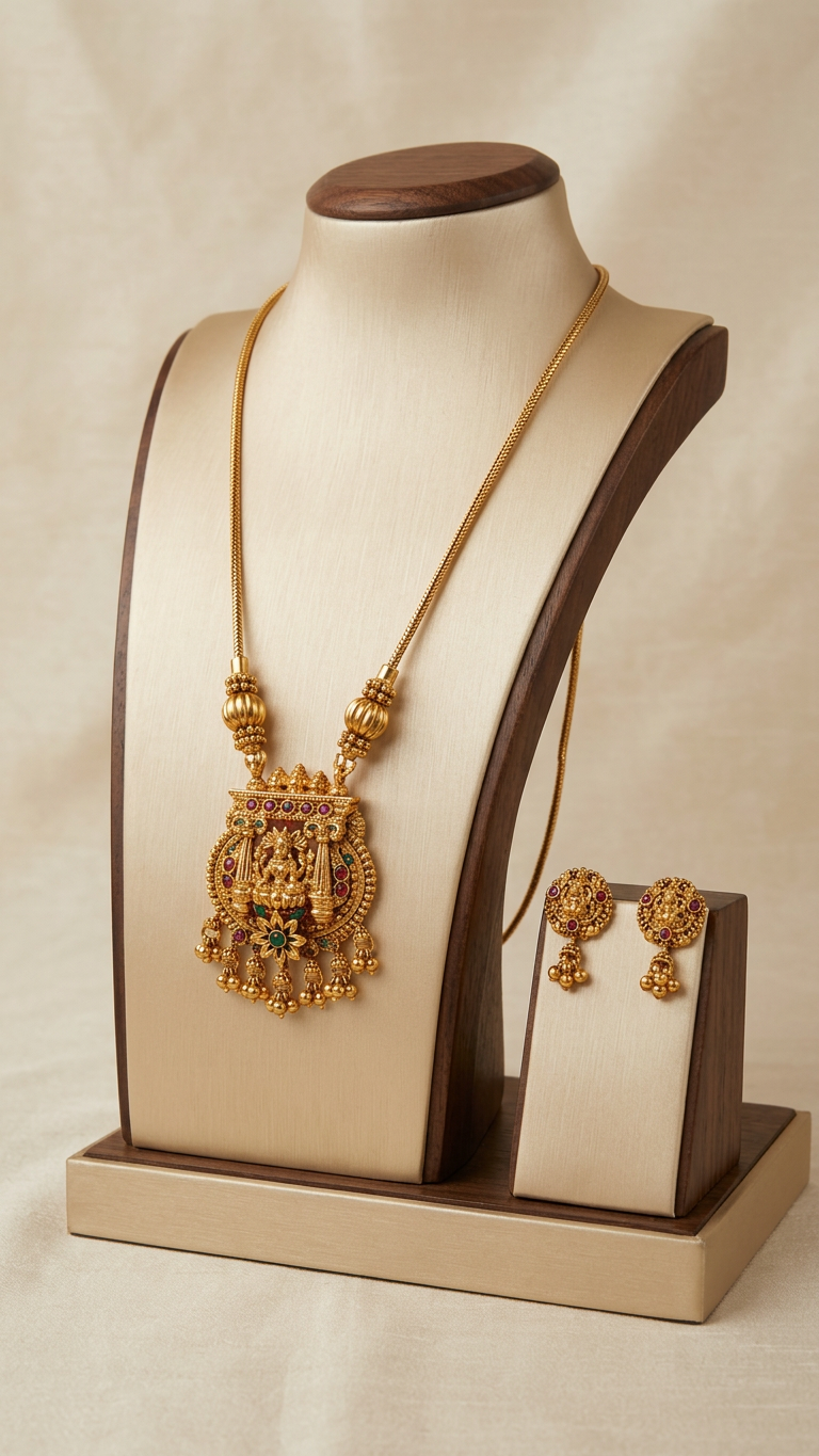 Divine Lakshmi Antique Temple Haar Set