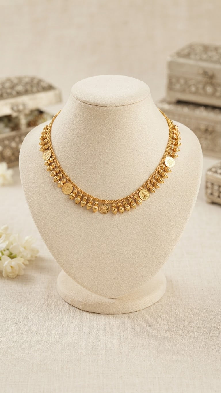 Gold Plated traditional Kasu Necklace