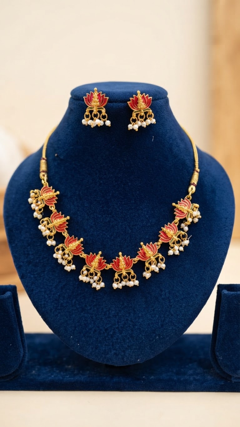 Lotus Necklace Set