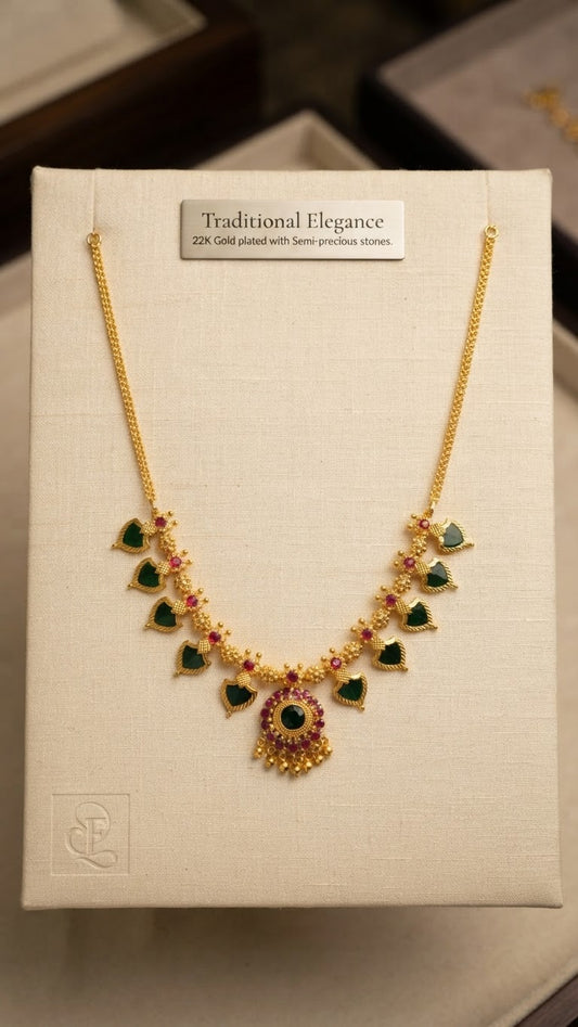Gold plated Traditional Palaka Necklace
