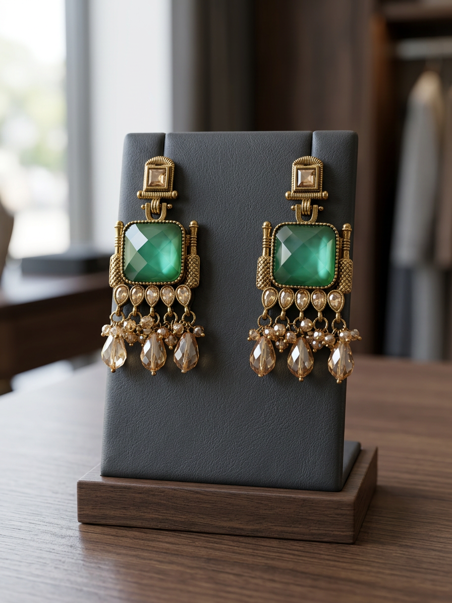 Rajwadi Antique Statement Danglers