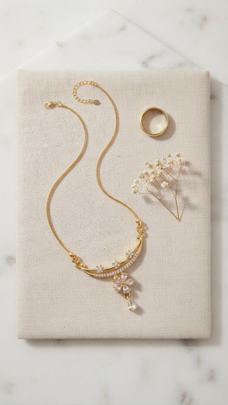 Elegant Gold Pendant Set