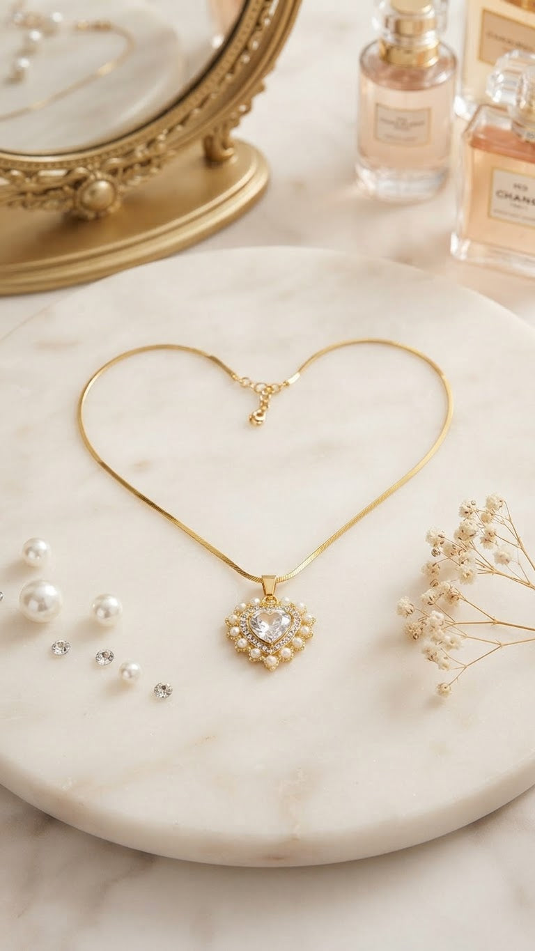 Elegant Gold Pendant Set