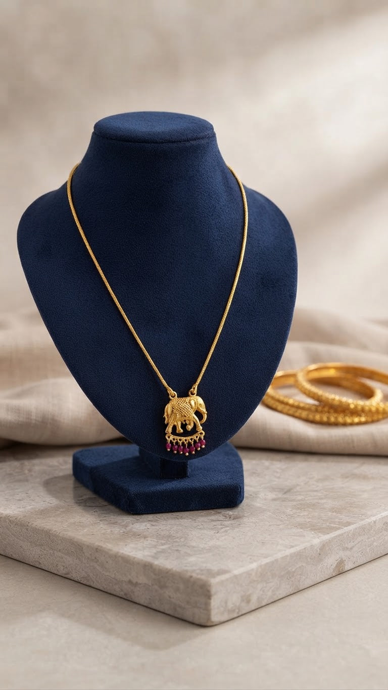 Gold plated Elephant Necklace