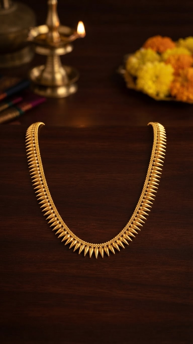 Gold Plated Mullamuttu Mala