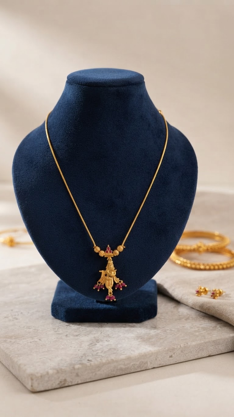 Gold plated Lord Krishna Pendant Necklace