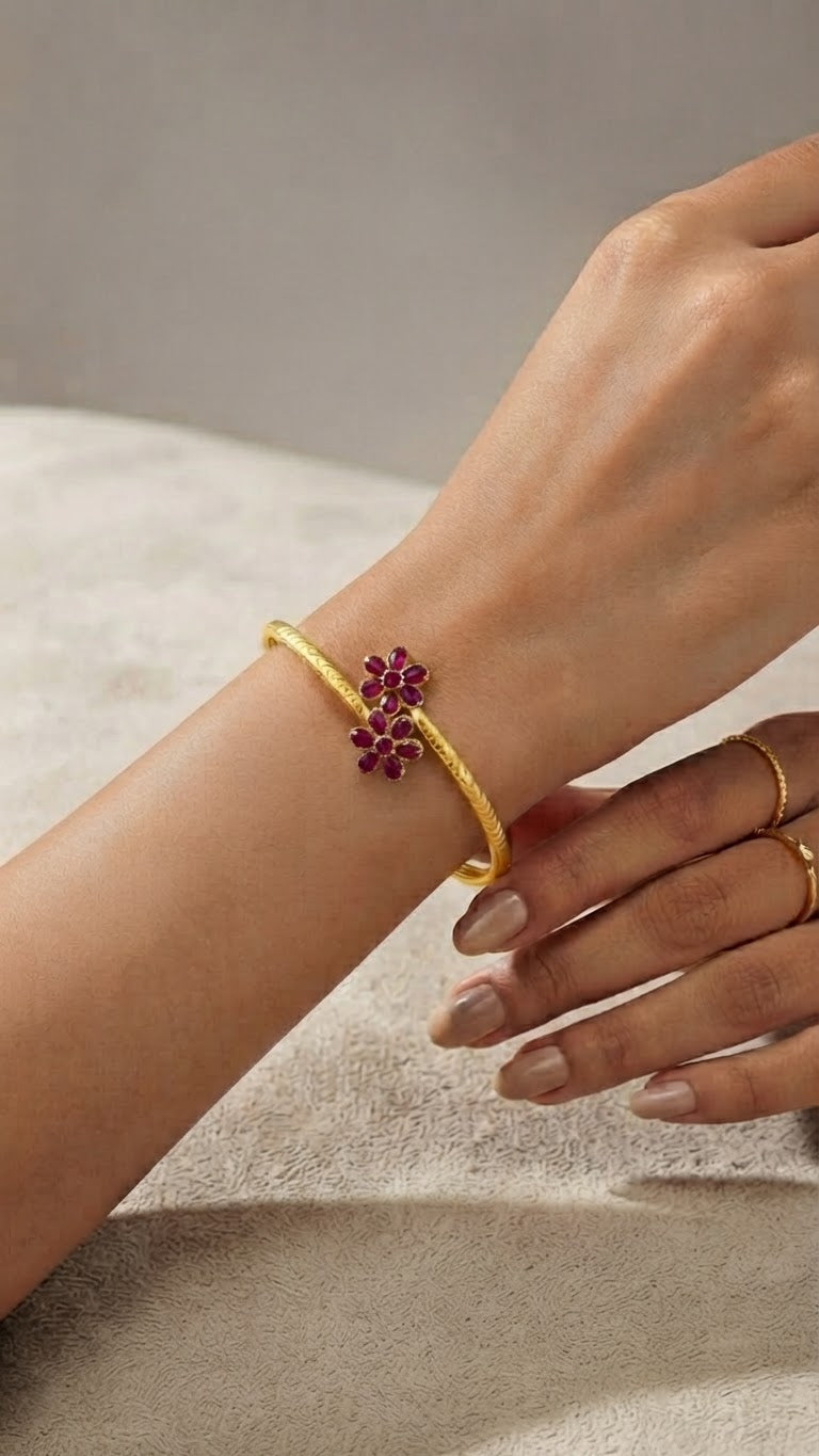 Gold plated Adjustable Bangles