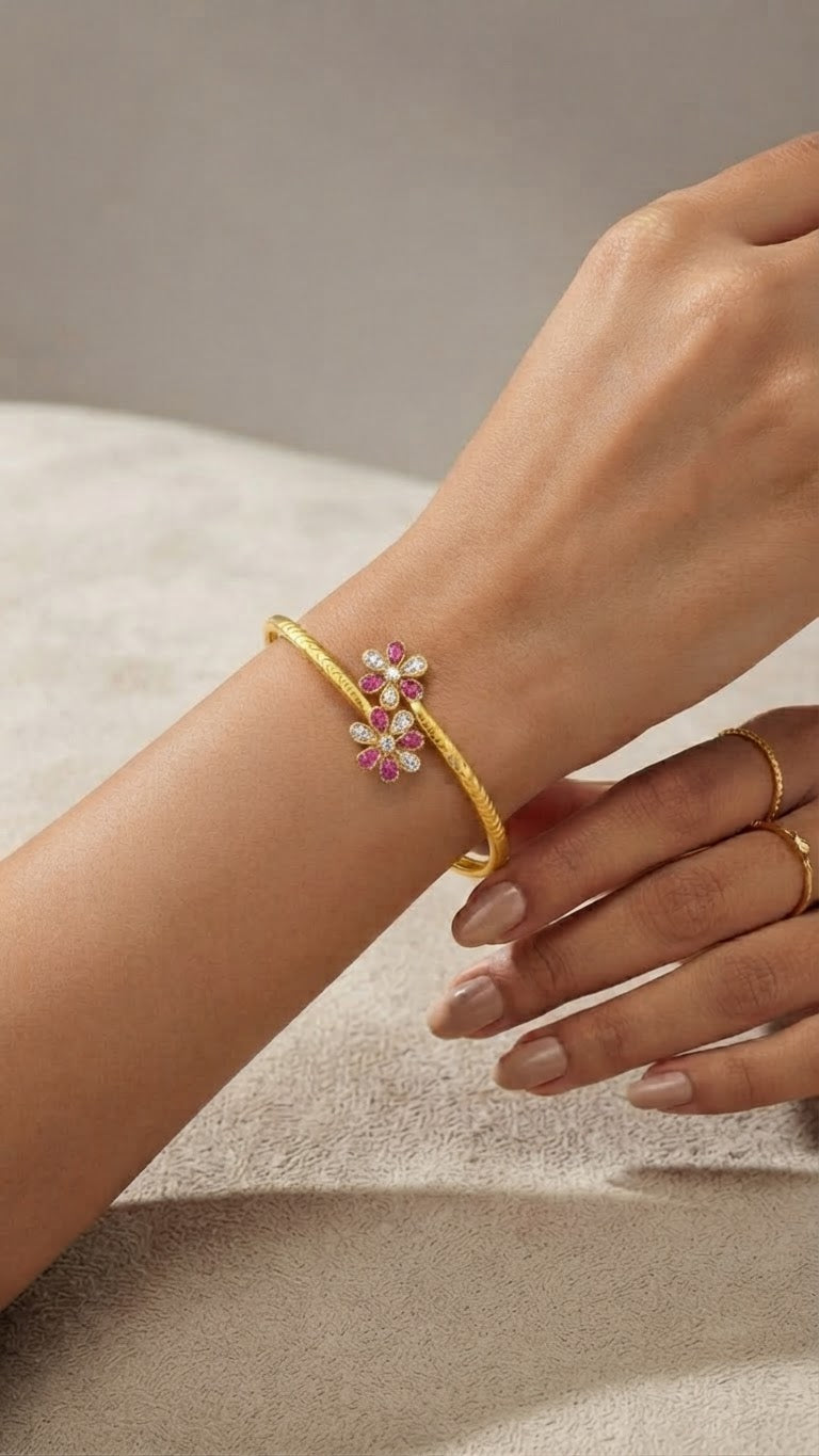 Gold plated Adjustable Bangles