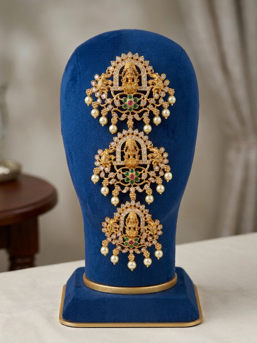 Antique Gold Grand Temple Arch Jada Billa (Hair Accessory)