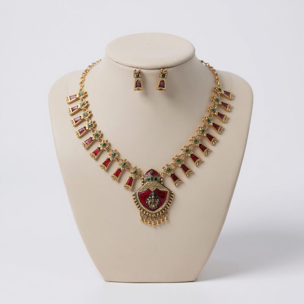 Red Palaka Necklace Set